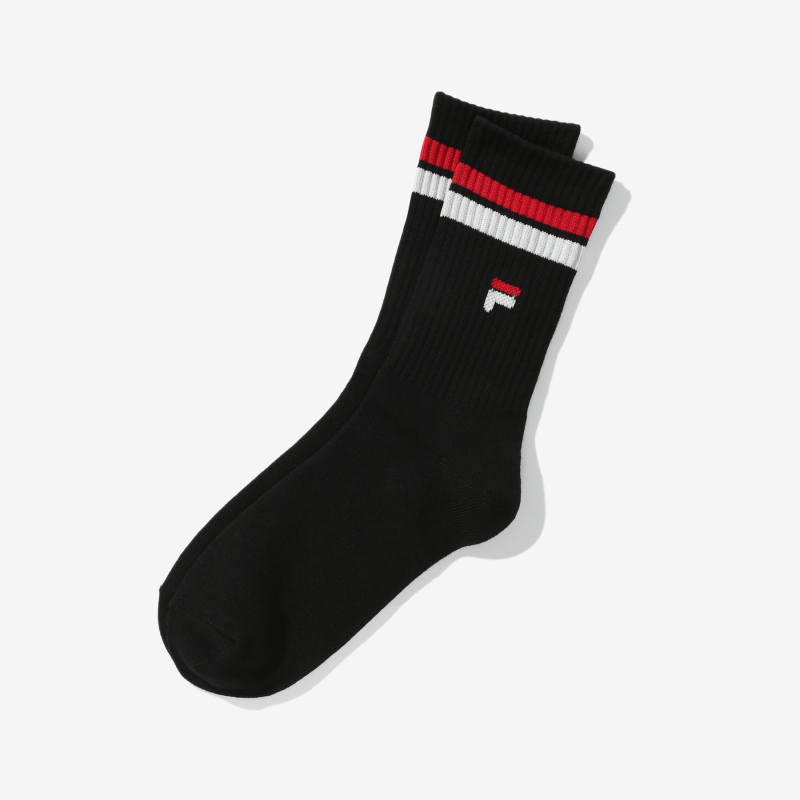 韓國FILA F Logo Long Socks (黑色)
